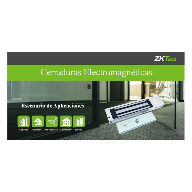 ZKTECO LM200LEDPAK - Paquete de contrachapa magnética con indicador LED de 200 kg, cuenta con entradas para conexión de sensor de puerta , voltaje de 12VDC incluye soporte LM200ZL en ZL para instalación image 7