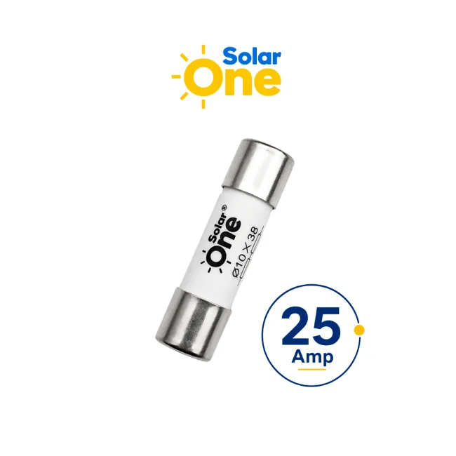 Fusible Fotovoltaico 25 A 10x38 mm / 1000 VDC / Protección para sistemas fotovoltaicos