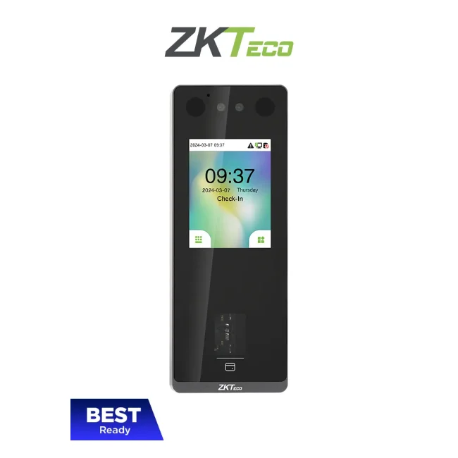 ZKTECO SenseFace3A -  Control de Acceso para 3,000 rostros / 6,000 huellas / 6,000 tarjetas 125KHz / TCP/IP / IP65 / 1 Relevador / Compatible con Software Gratuito ZKBio Zlink