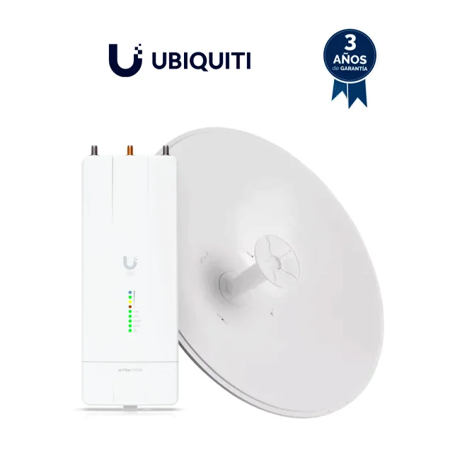 Ubiquiti AF-5XHD-30-S45 - Kit AirFiber con Radio AF-5XHD y Antena AirFiber de 30 dBi Slam-45 ideal para enlaces PTP de clase carrier BACKHAUL con hasta 500 Mbps Full Duplex en banda libre de 5.8 GHz.