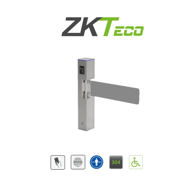 ZKTeco SBT2000S torniquete para control de acceso Gris Acero inoxidable Torniquete de barrera giratoria