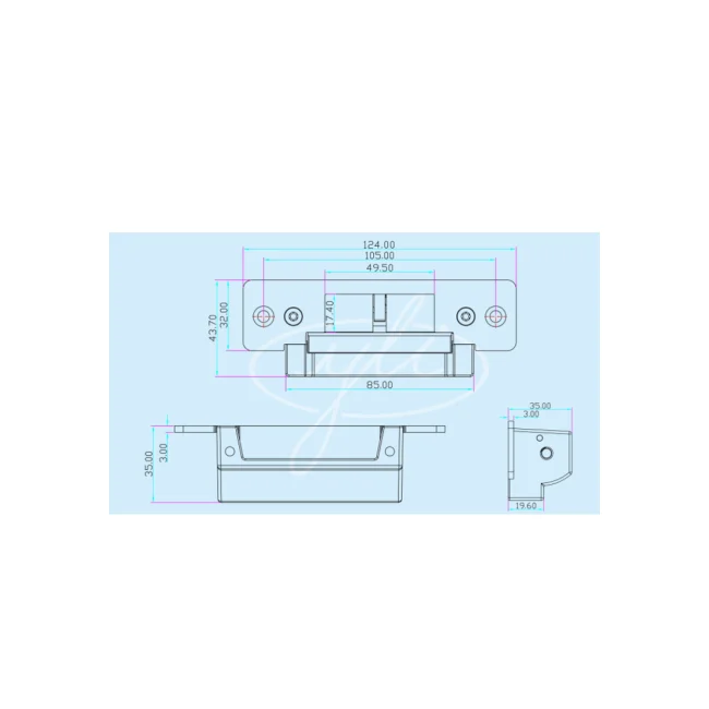 YLI YS138S - Cerradura Eléctrica para Control de Acceso  Señal Ajustable NO/NC  Voltaje Dual 12VDC/24VDC image 3