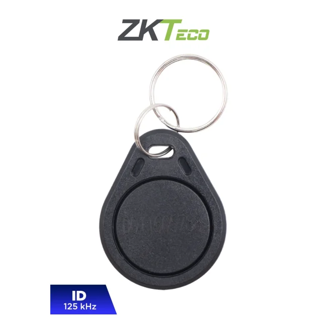 ZKTECO TAG03ID - Bolsa con 100 Llaveros ID con Frecuencia de 125 kHz, con Folio Grabado, Color Negro