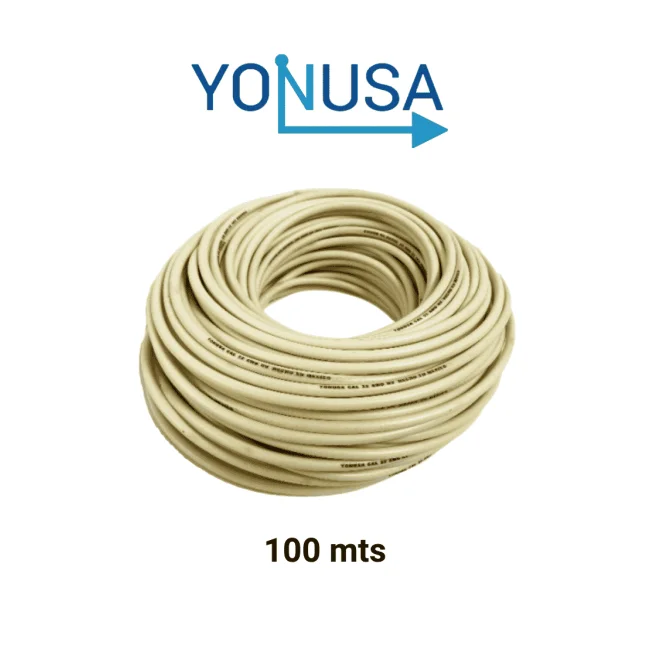 YONUSA CDA100 - Cable bujía o doble aislado recomendado para cercos eléctricos YONUSA/ Bobina de 100 metros/ Calibre 22 AWG multifilar/ Hasta 12,000V
