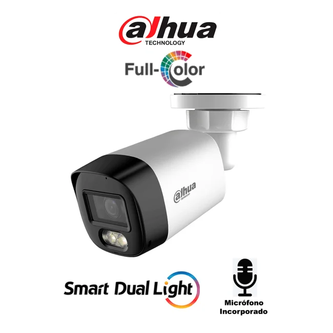 Dahua Technology Lite DH-HAC-HFW1500RLN-IL-A-S3-DIP cámara de vigilancia Bala (forma) Cámara de seguridad CCTV Interior y exterior 2880 x 1620 Pixeles Techo/pared/Tubo
