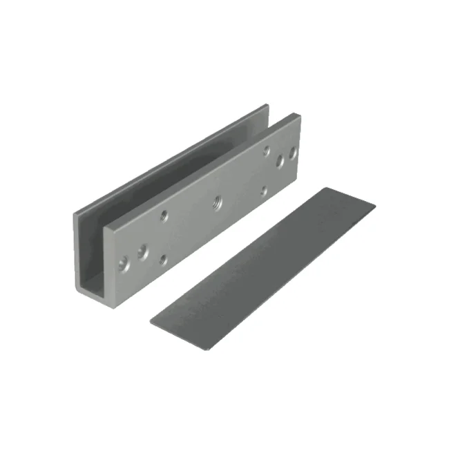 ZKTECO LMB120SU - Paquete de contrachapa magnética de 120 Kg incluye soporte de fijación en U para instalación en puertas de vidrio o cristal templado image 4