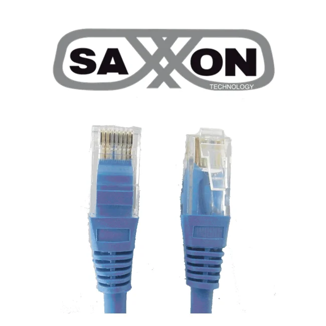 SAXXON P5E1UA - Cable patch cord UTP 1 metro / CAT 5E / Color azul
