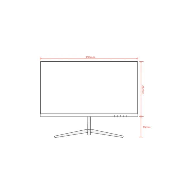 ZKTECO ZD222KA - Monitor LED Full HD de 22 pulgadas / Resolución 1920 x 1080 / Retroiluminación DLED / 1 Entrada de video HDMI y 1 VGA / Ángulo de Visión Horizontal 178° /  Soporte VESA / Incluye Cable HDMI / Ideal para hogar y oficina image 2