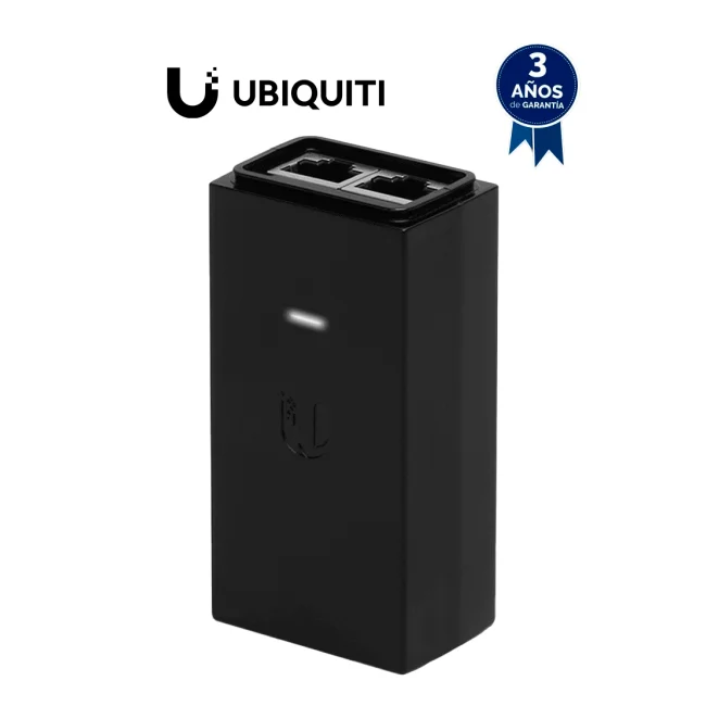 UBIQUITI POE-24-24W - Inyector PoE pasivo para equipos Ubiquiti de 24V DC a 1.0A y función de reset remoto. image 2