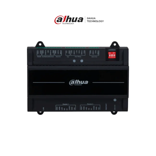 DAHUA DHI-ASC2202B(T) - Panel de Control de Acceso para 2 Puertas 2 Lectoras/ Compatible con Torniquetes Dahua/ TCP/IP/ Comunicación RS-485 y Wiegand/ 100,000 Usuarios y 500,000 Registros/ Soporta Interlock, Anti-passback, Desbloqueo Remoto/