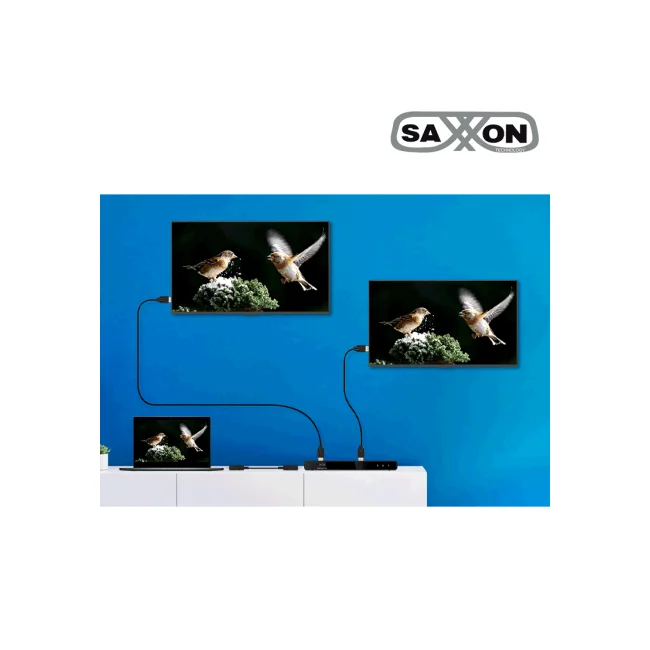 SAXXON LKV312HDR-V2.0 - Divisor de Video HDMI 4K de 1 Entrada y 2 salidas/ Soporta Resolución 4Kx2K @30Hz/ 1080P Full HD/ Distancia de 10 Metros en Entrada y Salidas/ Switch EDID para Autoajuste de Resolución/ image 3