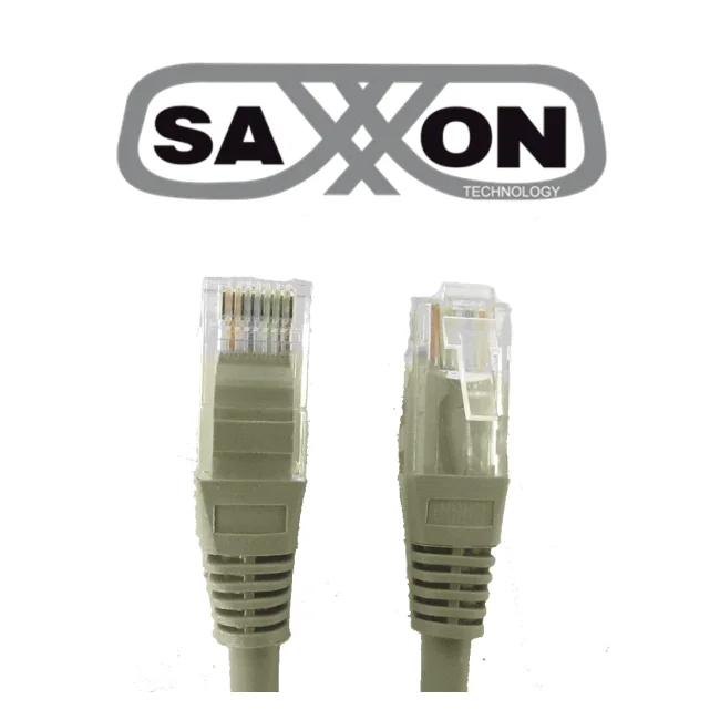 SAXXON P5E1UG - Cable patch cord UTP 1 metro / CAT 5E / Color gris