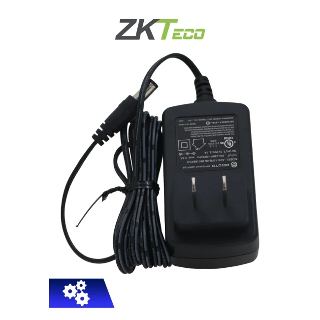 ZKTECO 5V2A - Fuente de Energía 5V 2A, Compatible con Switches Serie ESE y Terminales de Control de Asistencia y Acceso Básico: Serie X62X y MB10VL