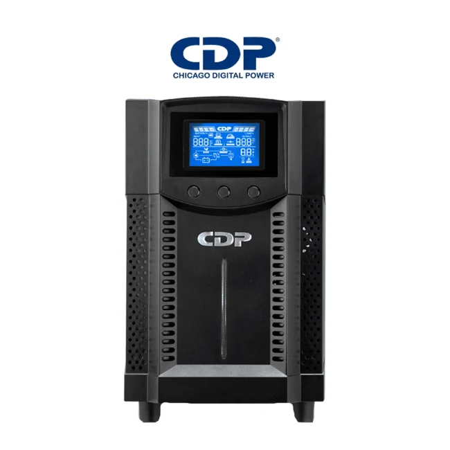 CDP UPO11-1 AX- UPS Online de 1000VA/ 1000W / 6 Terminales de salida / 2 son programables / Pantalla LCD / Entrada para banco de baterías / Respaldo 5min a carga completa