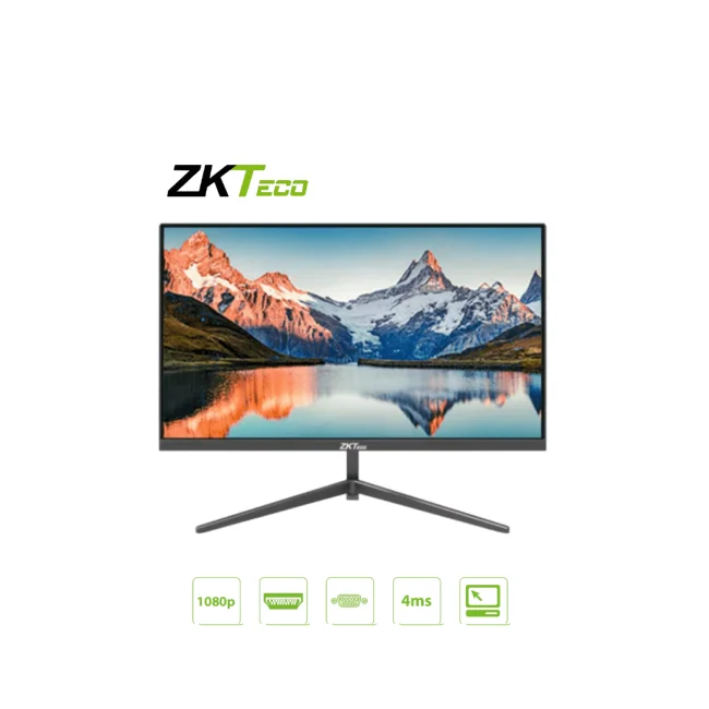 ZKTECO ZD222KA - Monitor LED Full HD de 22 pulgadas / Resolución 1920 x 1080 / Retroiluminación DLED / 1 Entrada de video HDMI y 1 VGA / Ángulo de Visión Horizontal 178° /  Soporte VESA / Incluye Cable HDMI / Ideal para hogar y oficina