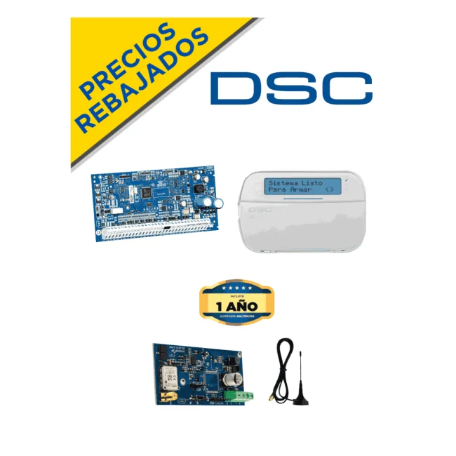 DSC NEO-LCD-LE4050M ACTUALIZACION- Kit Neo 32 Zonas  Panel HS2032 / Teclado Alfanumérico HS2LCDN/   Comunicador LE4050m con 1 año de servicio
