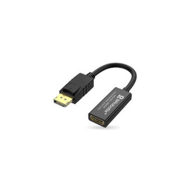 ADAPTADOR DISPLAYPORT MACHO A HDMI HEMBRA NEGRO