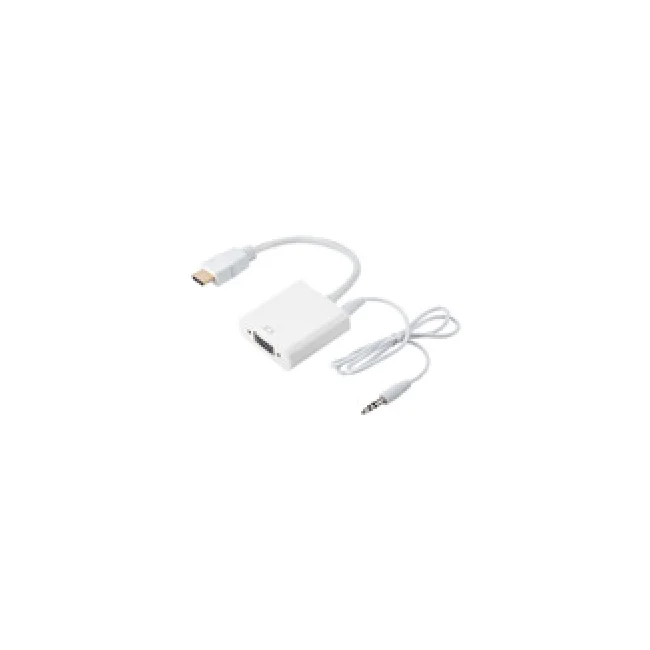 BRobotix 110964B cambiadores de género de cables HDMI + VGA Audio Blanco image 4