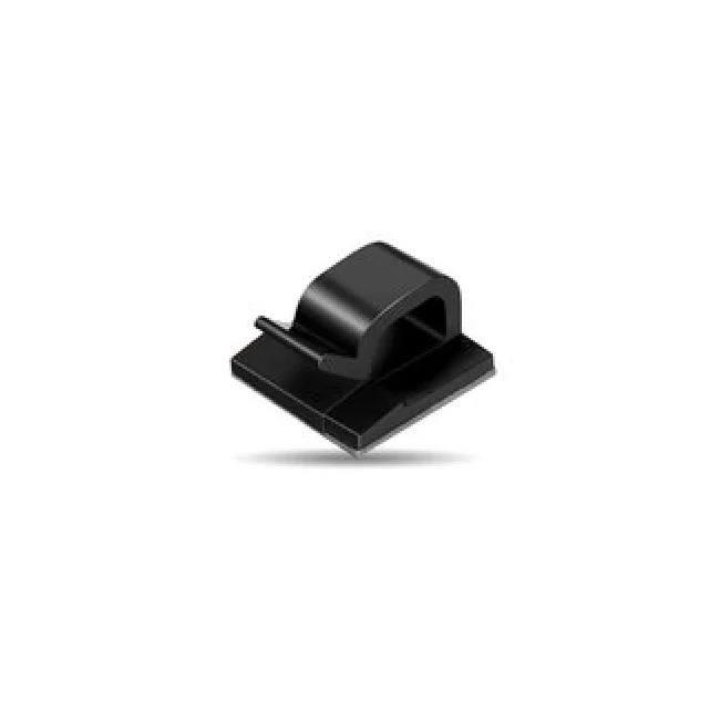 ORGANIZADOR ADHESIVO PARA CABLES, 24 PIEZAS 
NEGRO