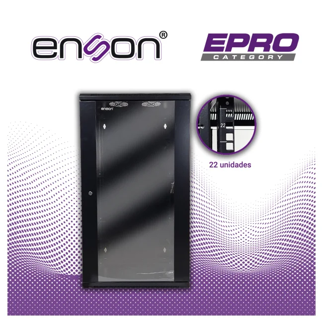 Enson ENS-RKGU22PRO armario rack 22U Rack o bastidor independiente Negro image 13