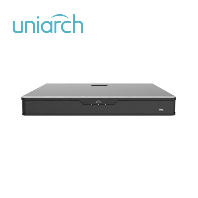 DVR UNIARCH XVR302-32Q3 / 36 CANALES /  8MP LITE / H 265 / 32 CANALES ANALOGICOS / 4 CANALES IP / SALIDA SIMULTANEA HDMI / VGA / 2 DISCOS DUROS DE  8 TB C/U ( TOTAL 16 TB) / RS485 / ALARMA 4 ENTRADAS / 1 SALIDA / AUDIO SOBRE COAXIAL SOLO CON CAMARAS UNIARCH (PROTOCOLO UNIVIEW CVI) / 12 VCD.