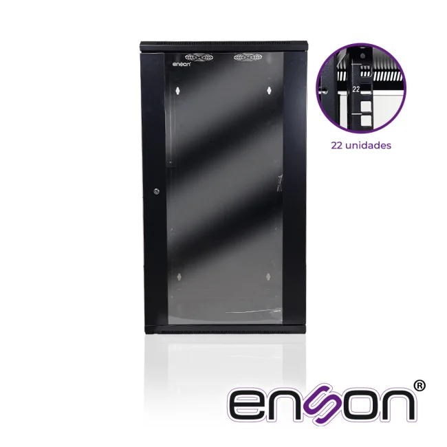Enson ENS-RKGU22PRO armario rack 22U Rack o bastidor independiente Negro image 6