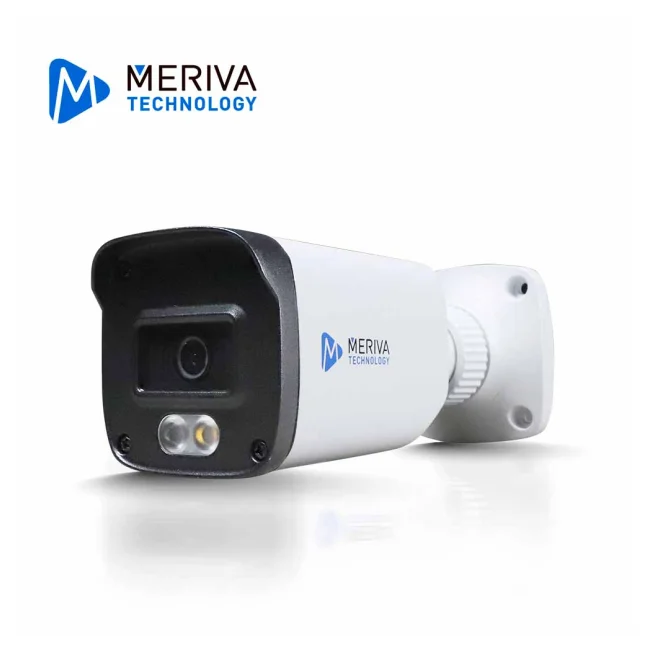 CAMARA HD BULLET MERIVA TECHNOLOGY MDL-5202A / 5MP / AHD/TVI/CVI / 2.8MM / ILUMINACION DUAL (20 - 30M IR / 20M LUZ CALIDA) / IP67 / METALICA / 12 VCD / MICROFONO INTEGRADO / COC / AUDIO POR COAXIAL O UTP (SOLO POR TVI) / IMAGEN A COLOR 24/7 / SOLO COMPATIBLE CON DVR MERIVA SERIES MXVR-5XXXA/6XXXA/8XXXA
