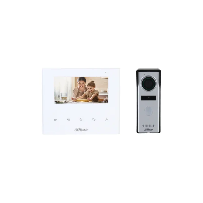 Dahua Technology DHI-KTA04 sistema de intercomunicación de video 10.9 cm (4.3") Plata, Blanco