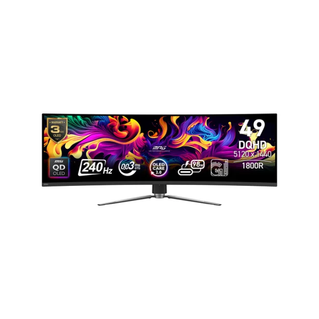 MSI MPG 491CQPX QD-OLED monitor de computadora 124.5 cm (49") 5120 x 1440 Pixeles Dual QHD Negro