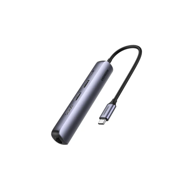 Ugreen 10919 base para laptop o replicador de puertos Alámbrico USB 3.2 Gen 1 (3.1 Gen 1) Type-C Gris