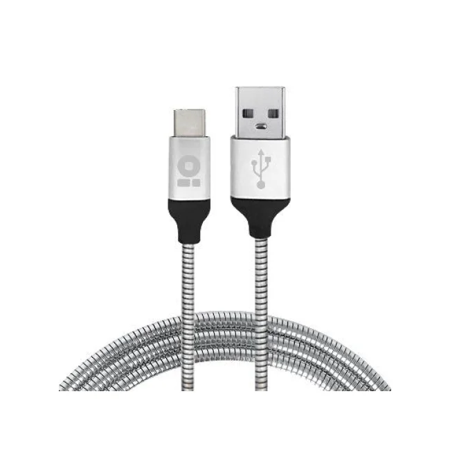 BRobotix 180501 cable USB 1 m USB 2.0 USB C USB A Acero inoxidable