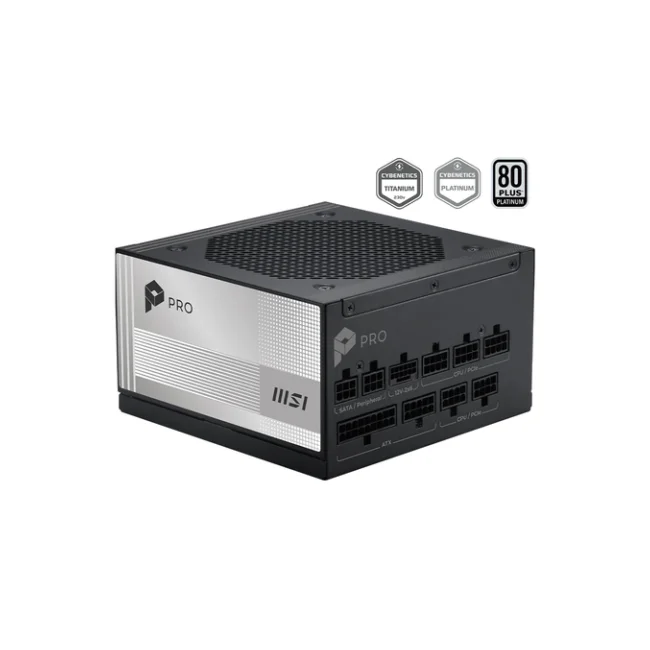 MSI PRO A850PL PCIE5 unidad de fuente de alimentación 850 W 20+4 pin ATX ATX Negro