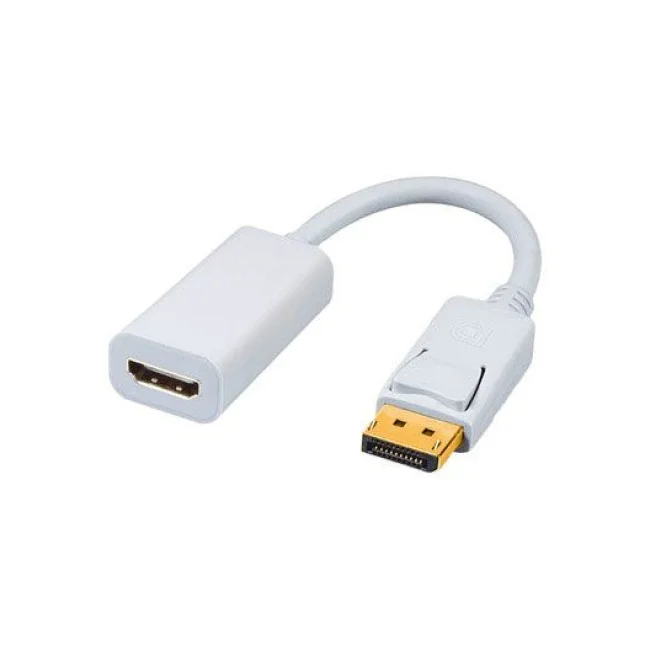 BRobotix 104540 adaptador de cable de vídeo DisplayPort HDMI Tipo A (Estándar) Blanco