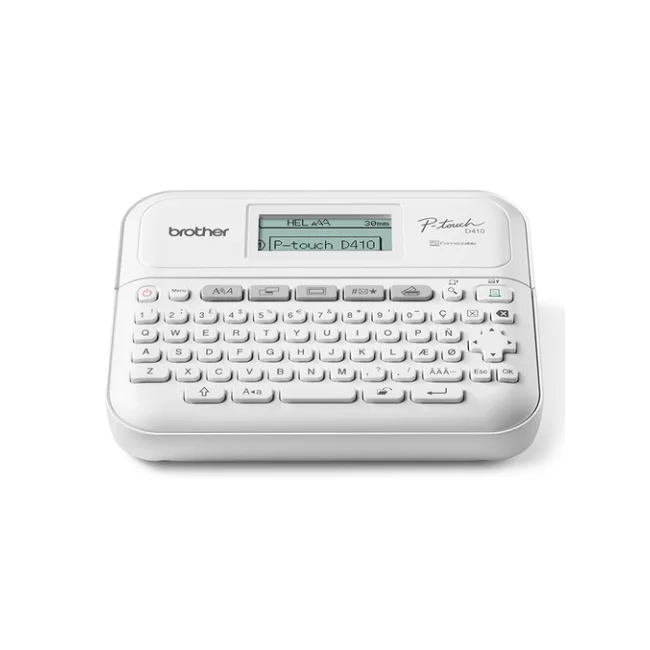 Brother PT-D410 impresora de etiquetas Transferencia térmica 180 x 180 DPI 20 mm/seg Alámbrico TZe QWERTY