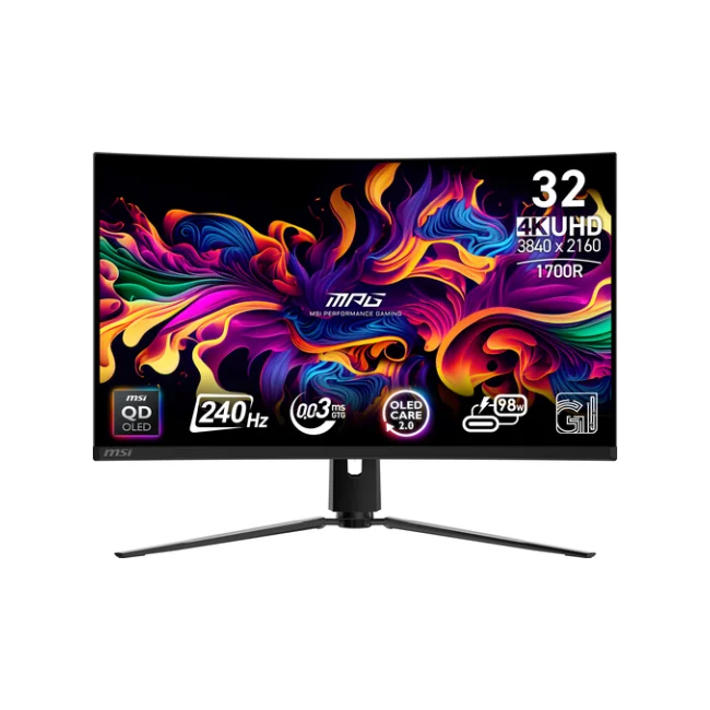 MSI MPG 321CURX QD-OLED monitor de computadora 80 cm (31.5") 3840 x 2160 Pixeles 4K Ultra HD Negro