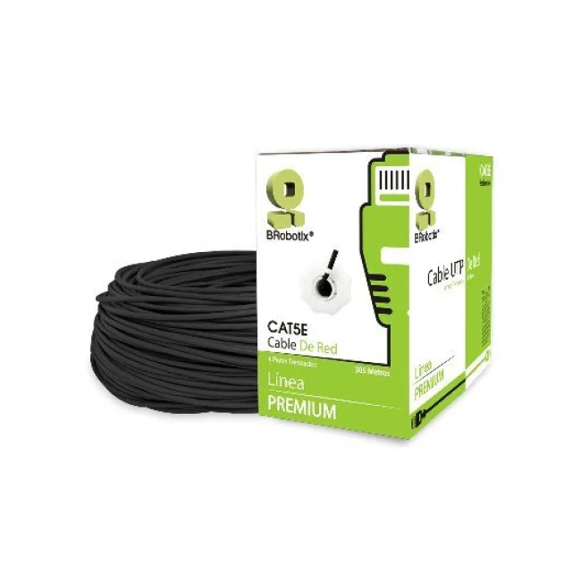 BRobotix 055305 cable de red Negro 305 m Cat5e U/UTP (UTP)