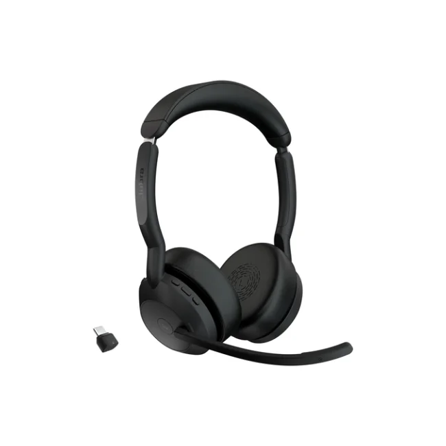 Jabra Evolve2 55 Auriculares Inalámbrico Diadema Oficina/Centro de llamadas USB Tipo C Bluetooth Base de carga