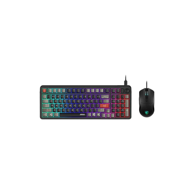 MSI FORGE GK110 COMBO US teclado Ratón incluido Juego USB QWERTY Inglés de EE.UU. Negro