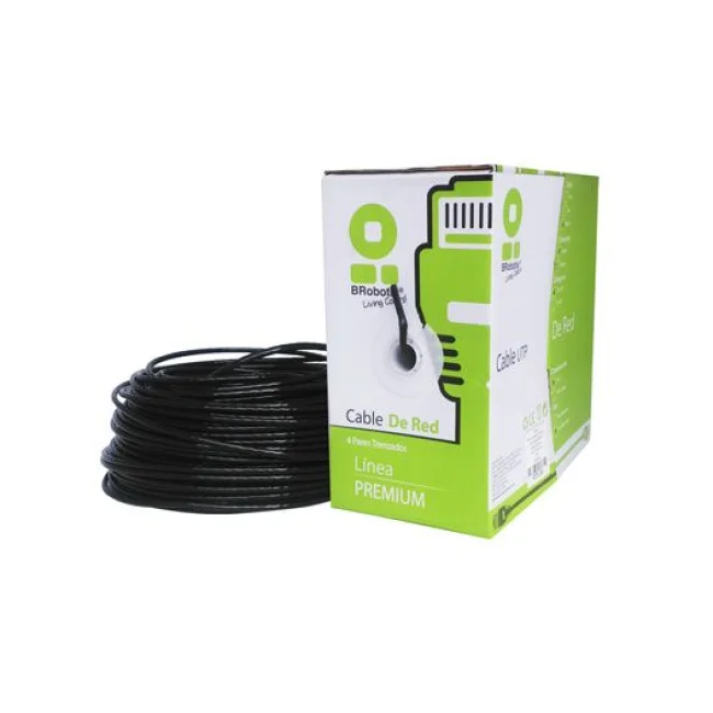 BRobotix 181005 cable de red Negro 100 m Cat5e U/UTP (UTP)