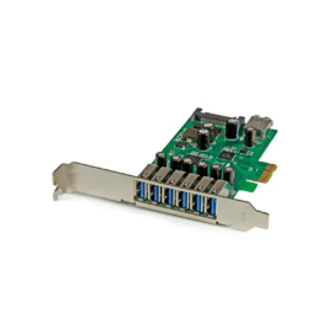 StarTech.com Adaptador tarjeta PCI Express de 7 puertos USB 3.0 con perfil bajo o completo