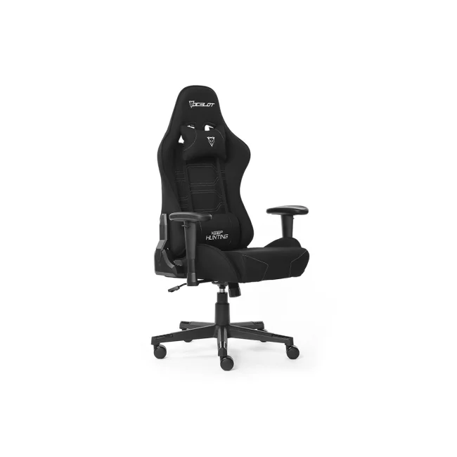 SILLA OCELOT GAMING OST-BLACK NIGHT /TELA AUTOMOTRIZ / BASE NYLON AJUSTABLE / DESCANSABRAZOS 1D / PISTON CLASE 4 / RECLINABLE 90-155 GRADOS / HASTA 150KG / COJINES LUMBAR Y CERVICAL / COLOR NEGRO CON image 7