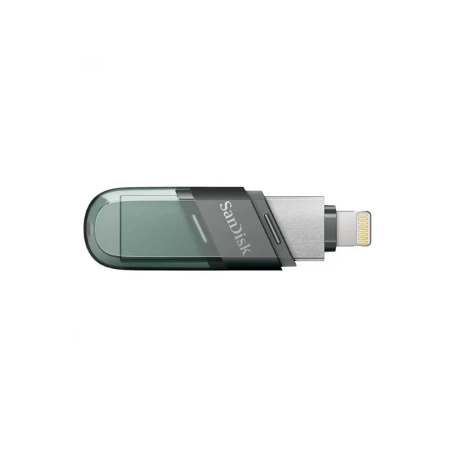 SanDisk iXpand Flash Drive Flip unidad flash USB 256 GB USB Type-A / Lightning 3.2 Gen 1 (3.1 Gen 1) Gris, Plata, Transparente image 4
