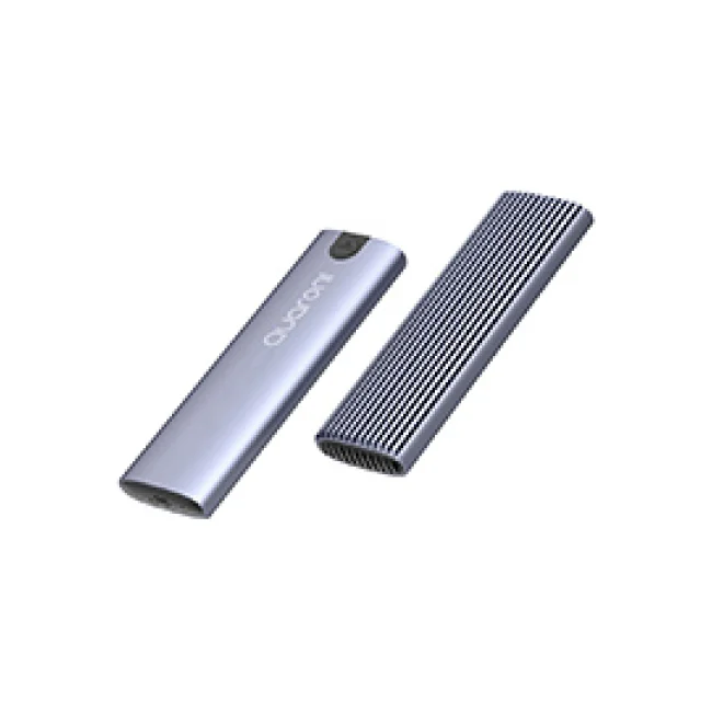 CARCASA ENCLOSURE QUARONI PARA M.2 NVME / COMPATIBILIDAD 2280 / CABLE USB C / ALUMINIO