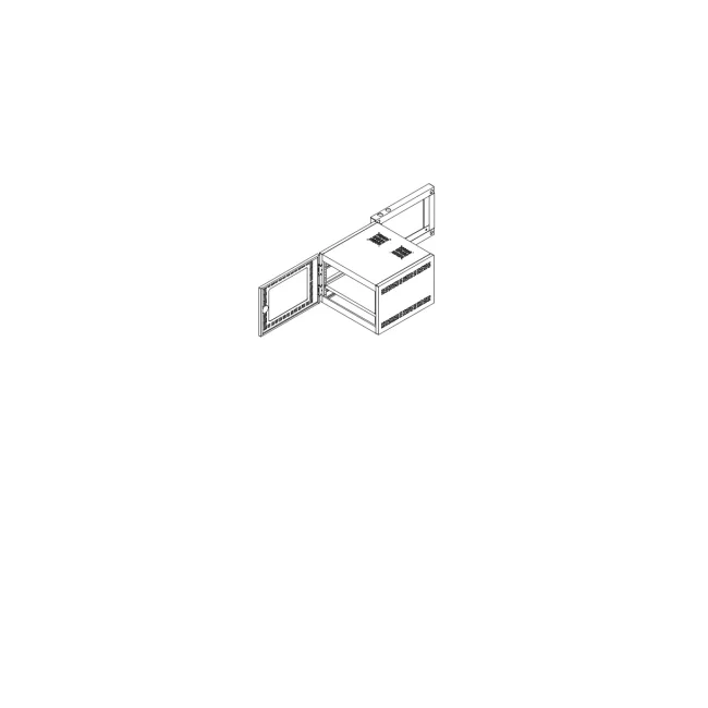 North System CAWM6-BKT armario rack 6U Bastidor de pared Negro image 5