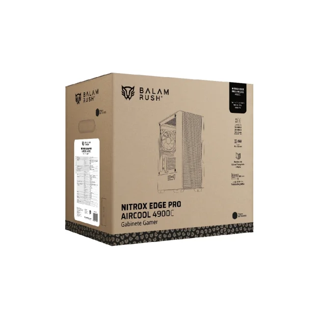 Gabinete Gamer Mini Torre NITROX EDGE PRO AIRCOOL 4900C image 9