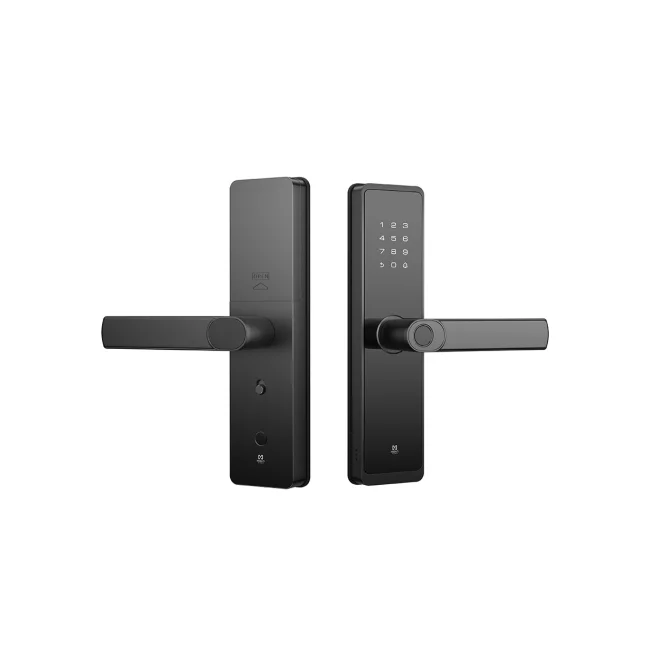 CERRADURA INTELIGENTE CON DETECCIóN DE HUELLA DACTILAR, TARJETA RFID, CONECTIVIDAD WIFI, COMBINACIóN NUMéRICA Y LLAVE FíSICA, DE ALEACIóN DE ALUMINIO Y CRISTAL TEMPLADO. image 5