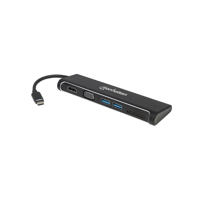 Manhattan Convertidor Docking USB-C Superspeed 4-en-1 a HDMI/VGA image 4