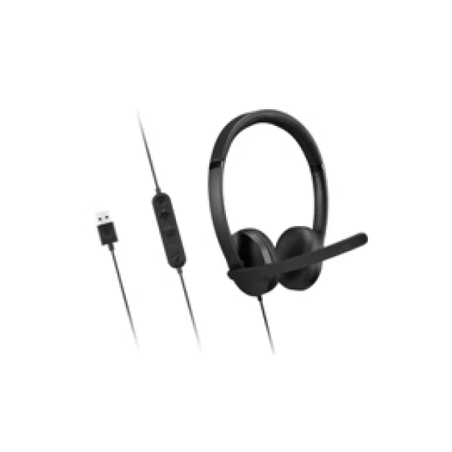 Lenovo 4XD1P83425 audífono y auriculare Auriculares Alámbrico Diadema Llamadas/Música USB tipo A Negro image 2