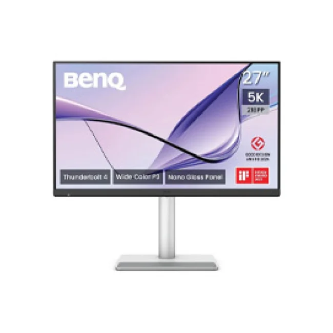 MONITOR BENQ PARA MAC MA270S 27 / 5K UHD+ / IPS / NANO GLOSS / 70HZ / 5MS / HDMI, USB-A, USB-C, THUNDERBOLT / ALTAVOCES INTEGRADOS / EYE CARE / ERGONOMICO / BLANCO / GARANTIA 3 AÑOS