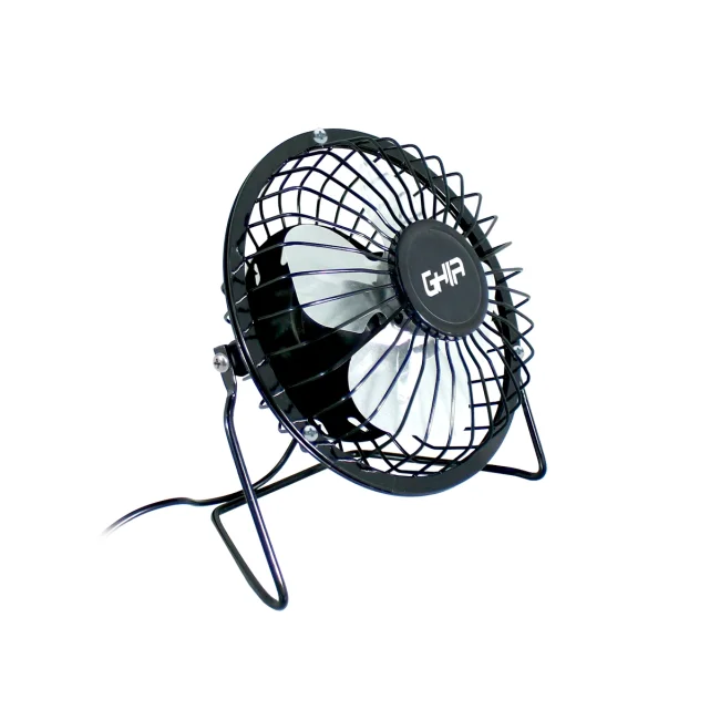 MINI VENTILADOR DE ESCRITORIO GHIA METALICO COLOR NEGRO ALIMENTACION USB image 4